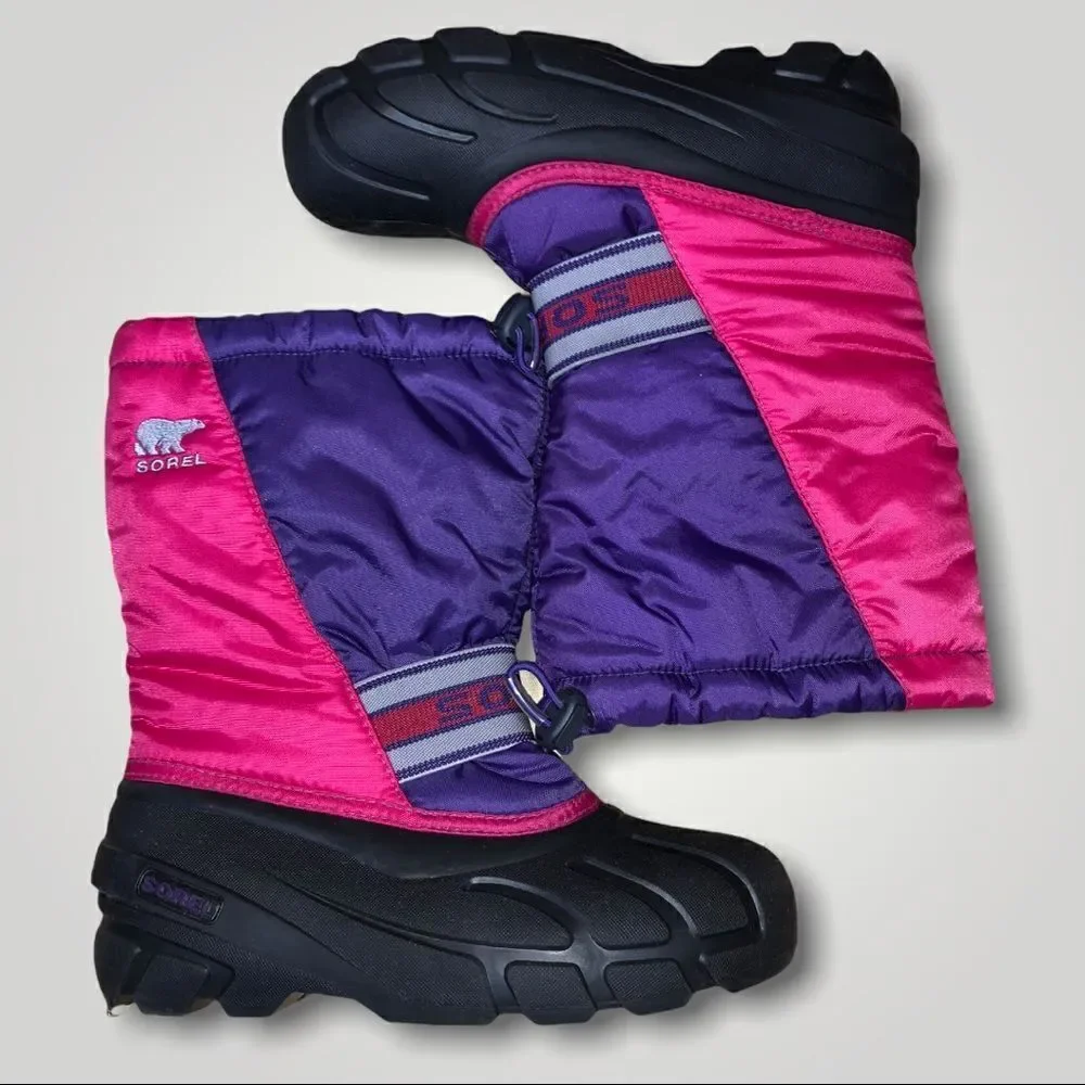 Sorel Women Boots Sz 6 Pink and Purple Waterproof